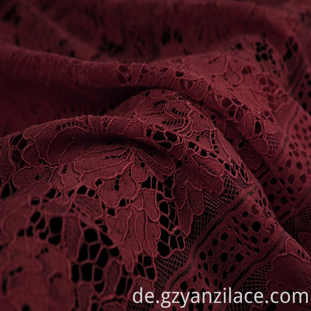 Red Cotton Corded Lace